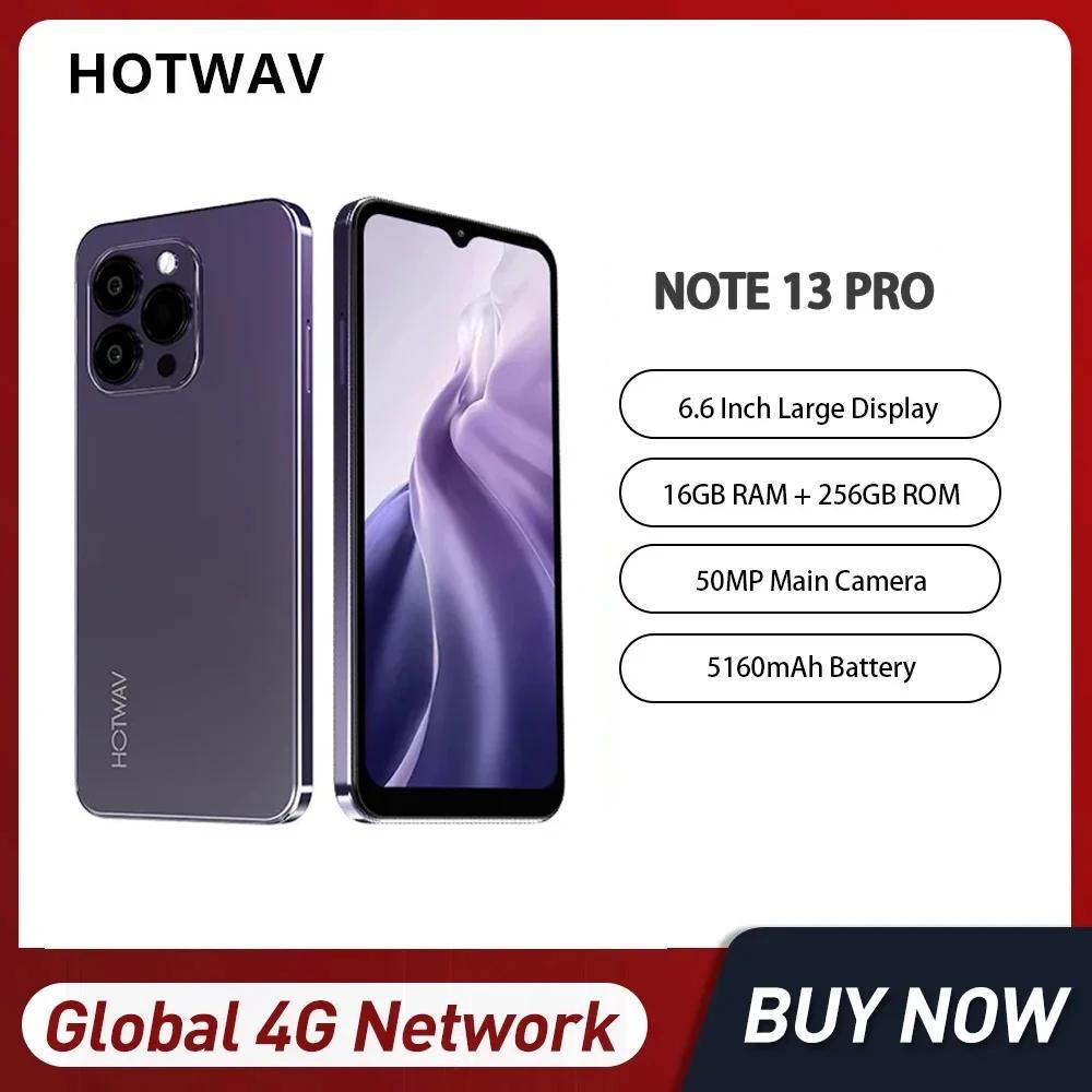 HOTWAV Ʈ 13  4G Ʈ, 6.6 ġ HD Ÿھ, 16GB + 256GB ޴, 50MP ī޶, 5160mAh 18W   ޴ NFC